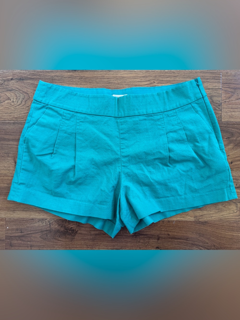 J. Crew High-Waist Sea Foam Bluegreen/ Aqua Tailored Shorts, Size 10